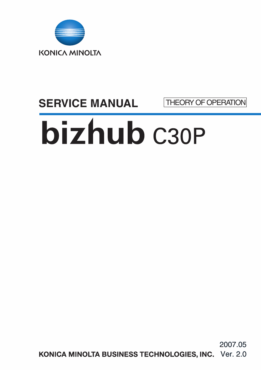 Konica-Minolta bizhub C30P THEORY-OPERATION Service Manual-1